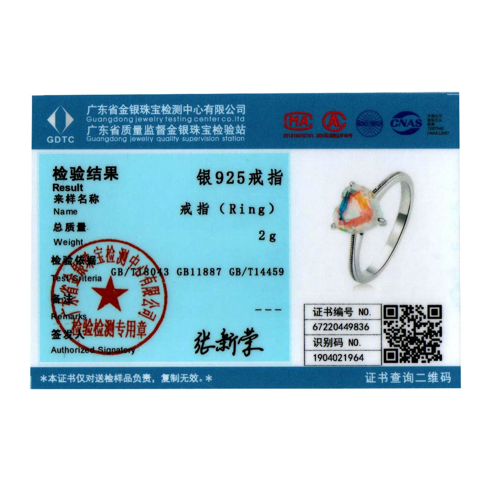 Sparkling Heart Ring - 925 Sterling Silver Classic Design