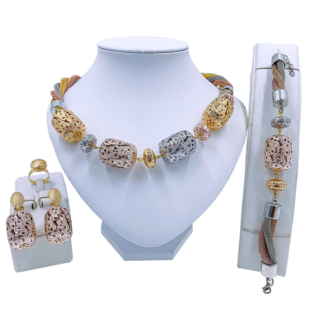Beaded Jewelry Set with Butterfly Design