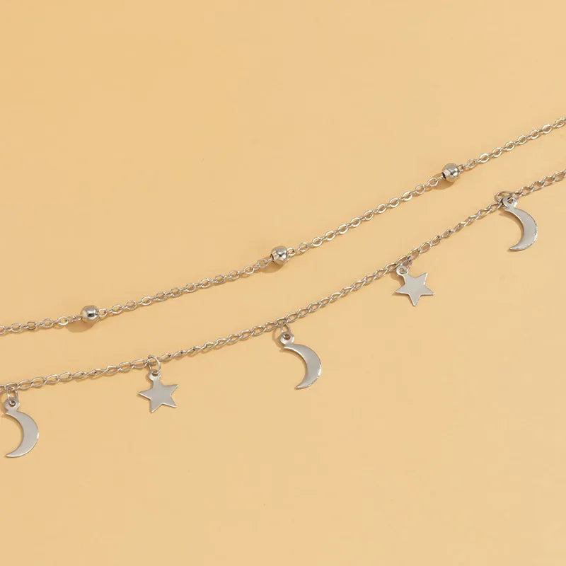 Star Pendant Double Layer Necklace