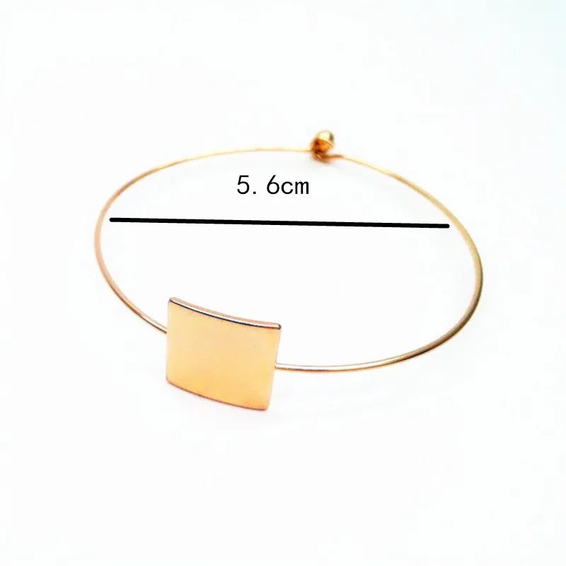 Geometric Bangle Bracelet - Adjustable Casual Design