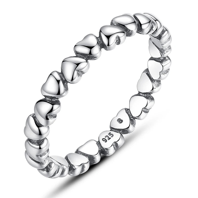 Star Trail Stackable Ring - 925 Sterling Silver Celestial Design