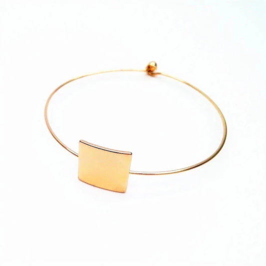 Geometric Bangle Bracelet - Adjustable Casual Design