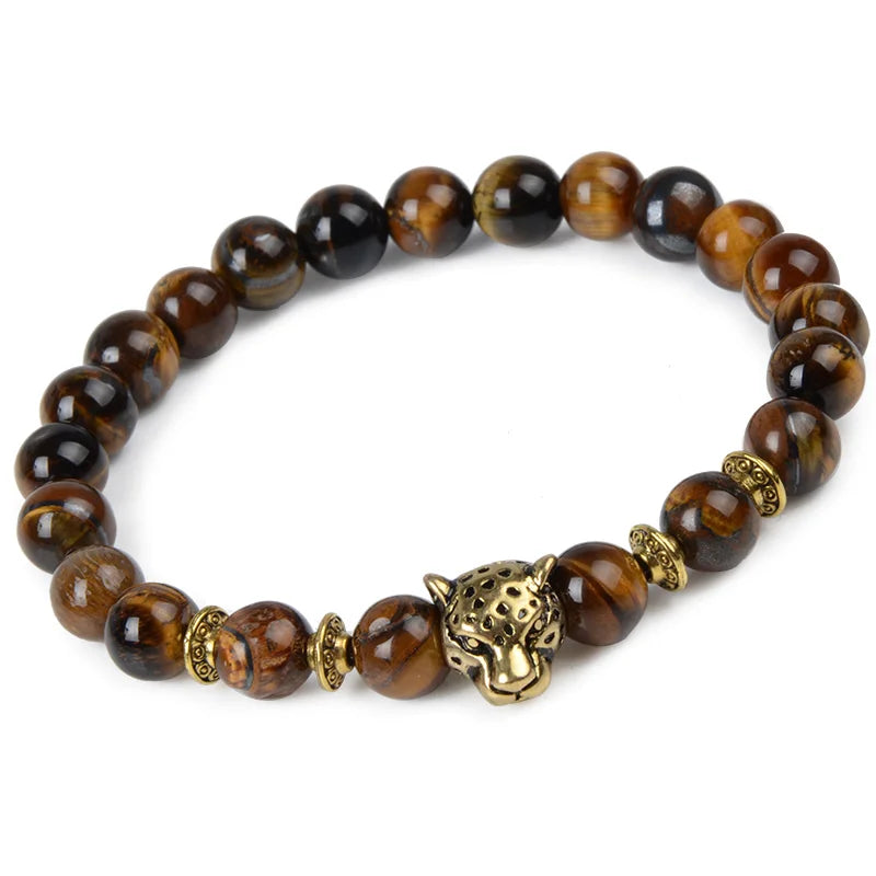 Natural Stone Beaded Bracelet - Adjustable Charm Design