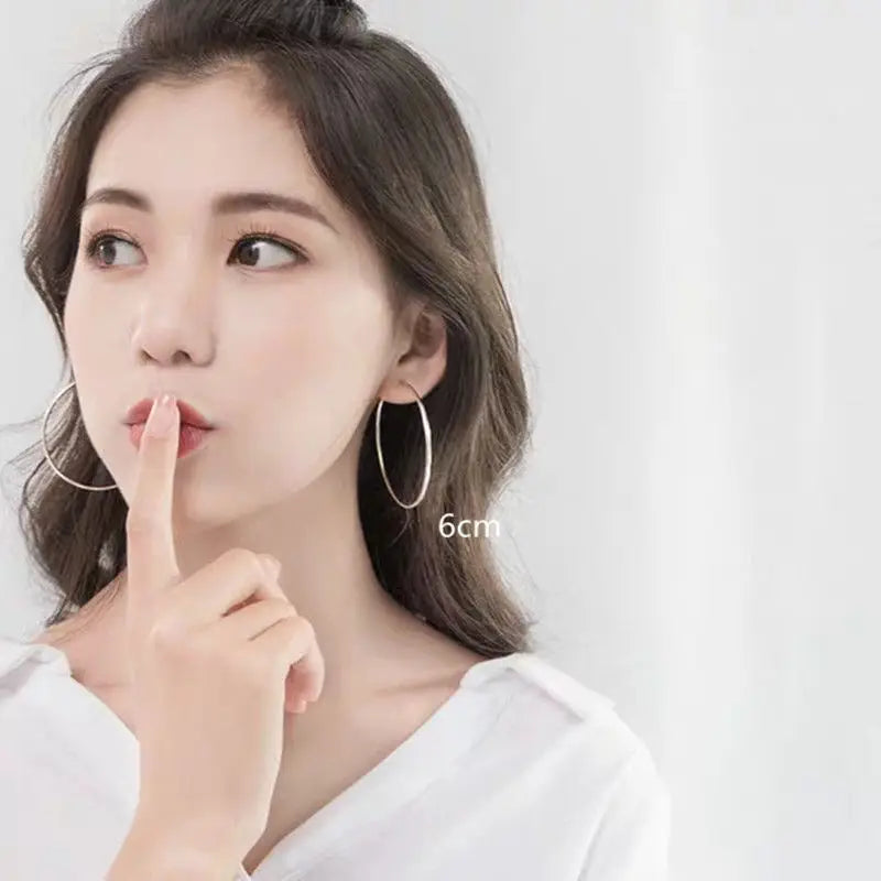 Round Sterling Silver Earrings - 925 Silver Hoops