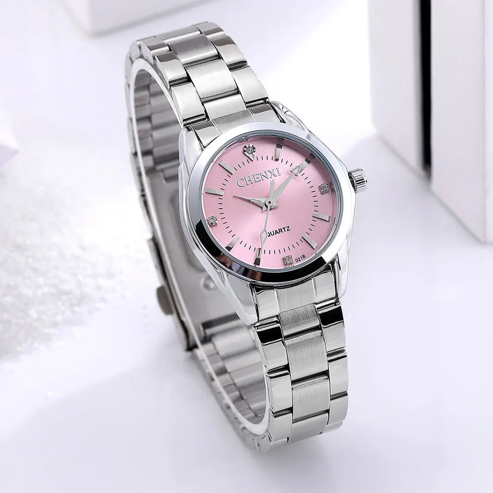 Waterproof Stainless Steel Watch for Women - Casual Quartz Wristwatch