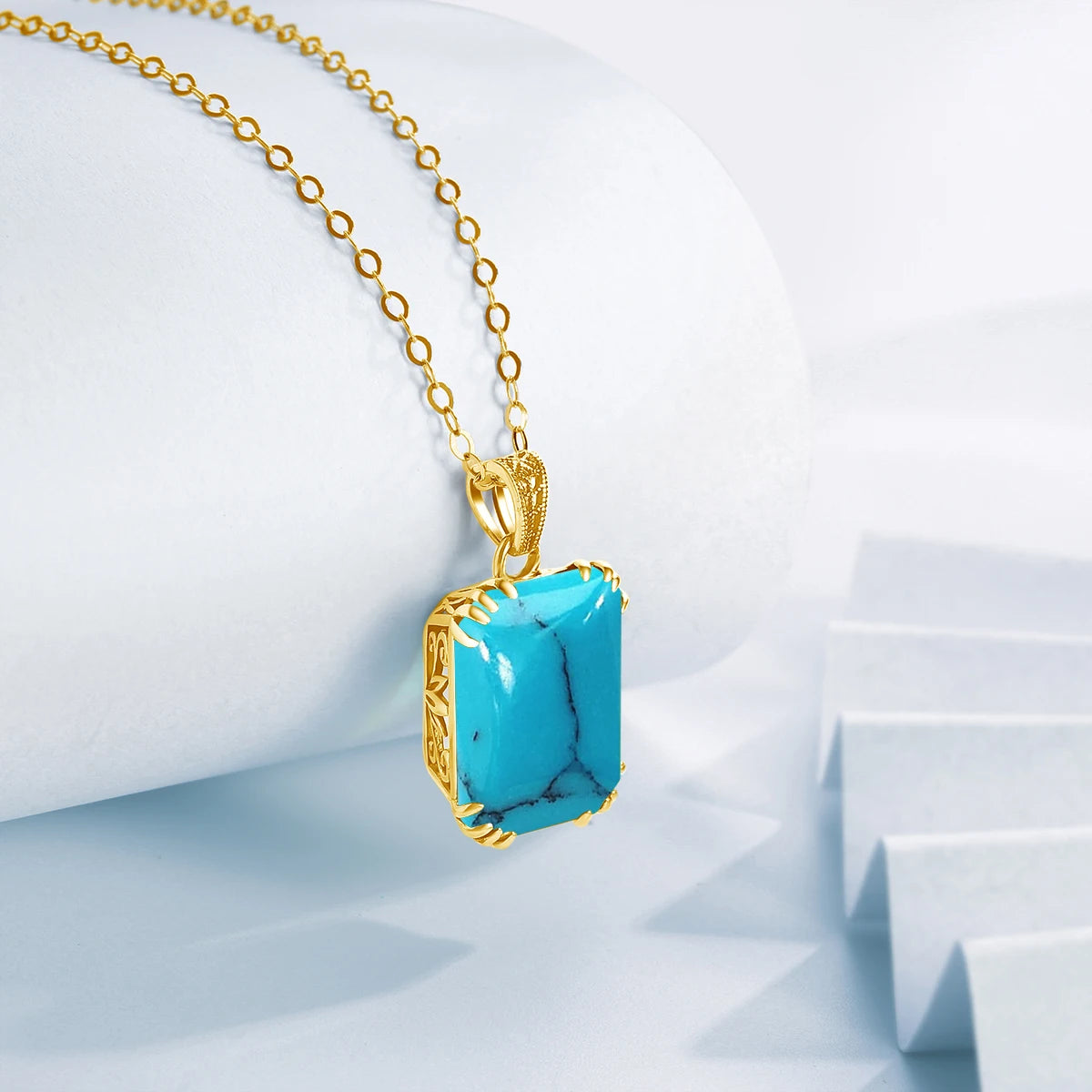 Gold Black Onyx Pendant Necklace - Fine Jewelry