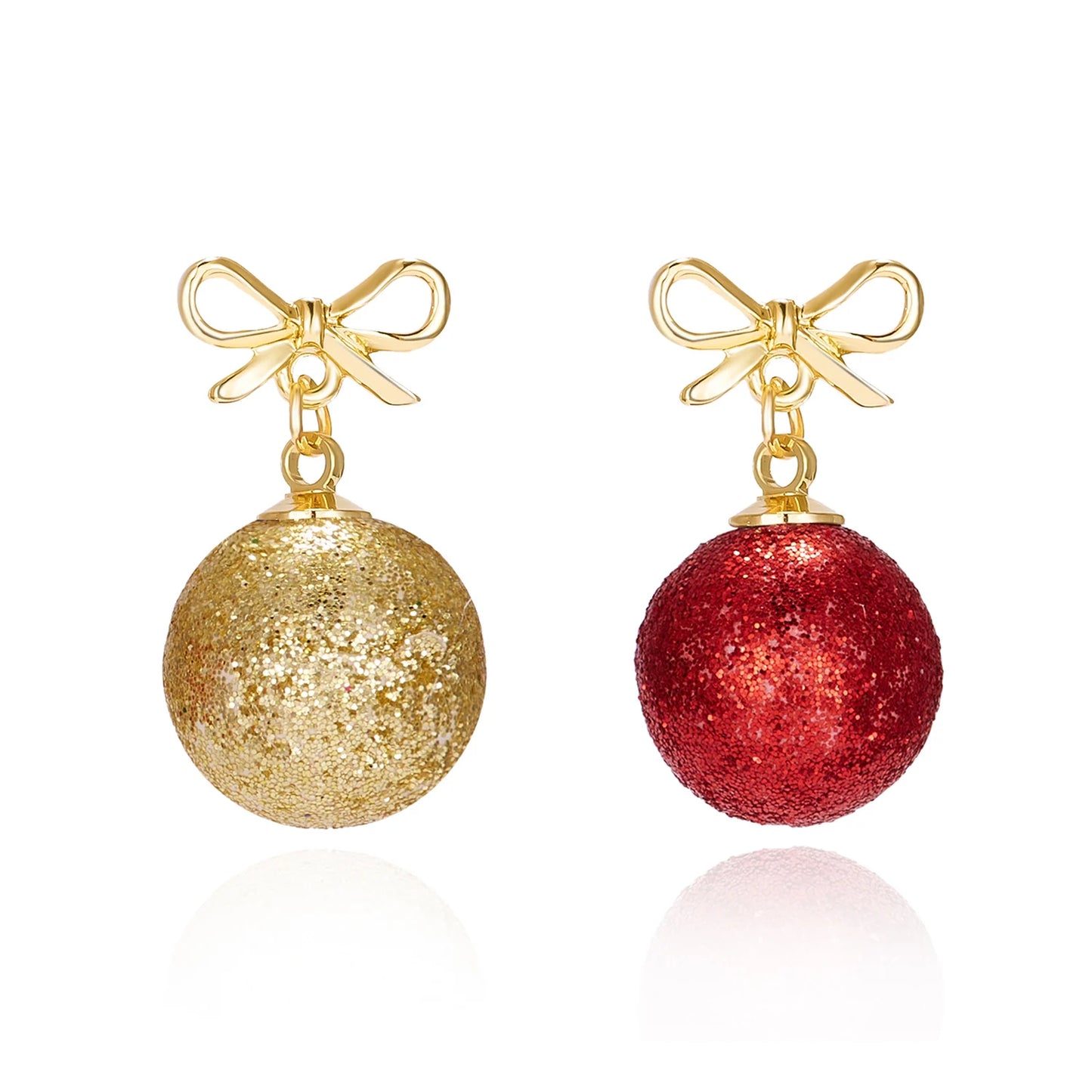 Resin Snowflake Christmas Drop Earrings - Festive Star Design