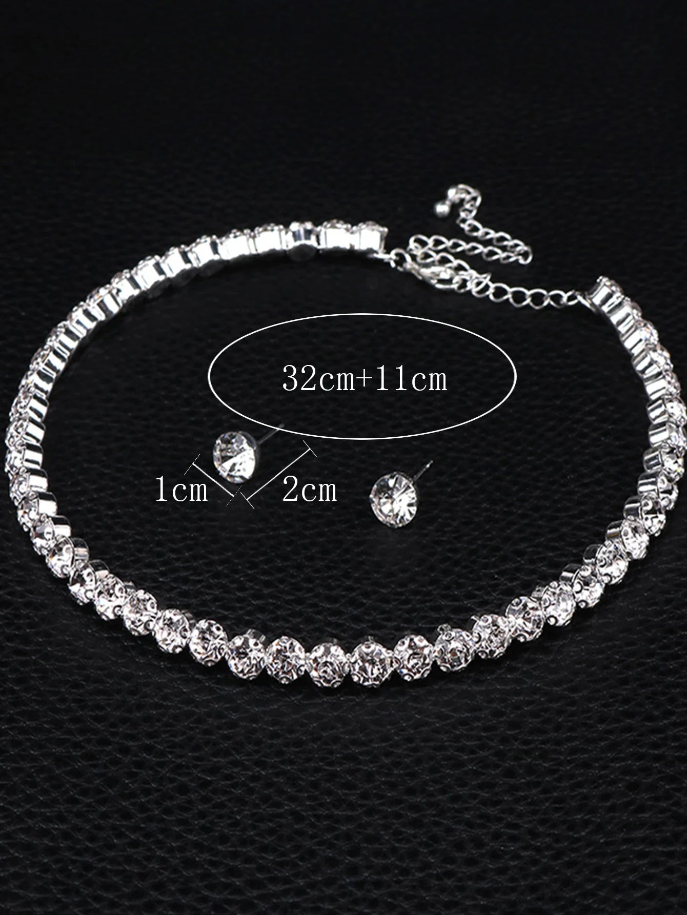 Cubic Zircon Wedding Jewelry Set - Silver Plated 4-Piece Collection
