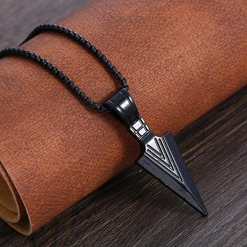 Retro Punk Arrow Pendant Necklace