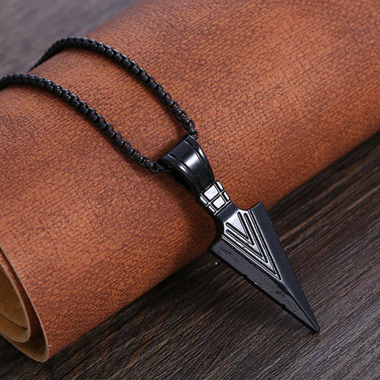 Retro Punk Arrow Pendant Necklace