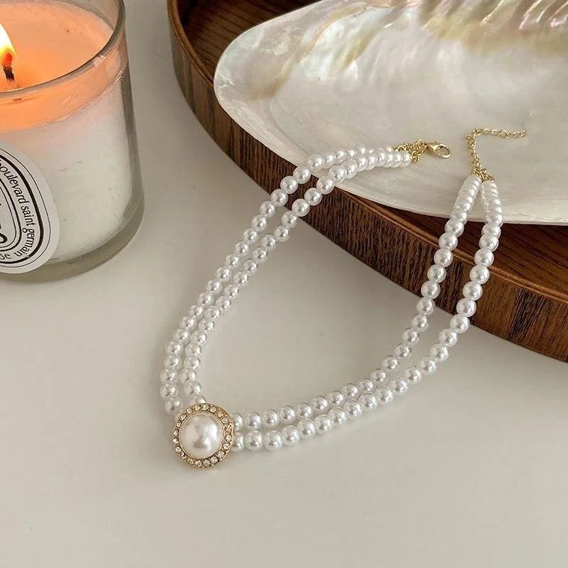 Pearl Bridal Jewelry Set - Necklace, Earrings, and Ring