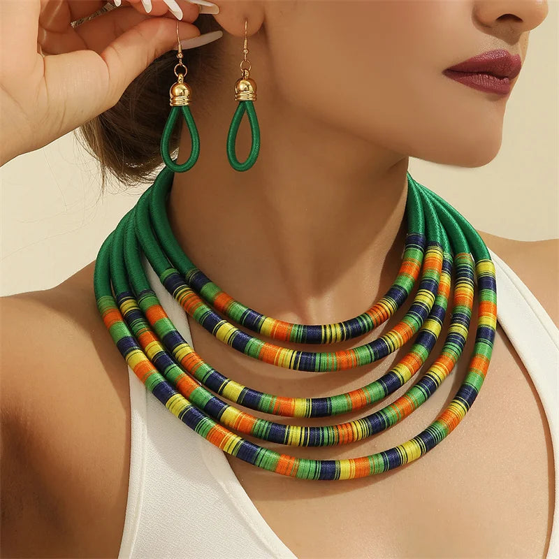 Multilayer Beaded Jewelry Set