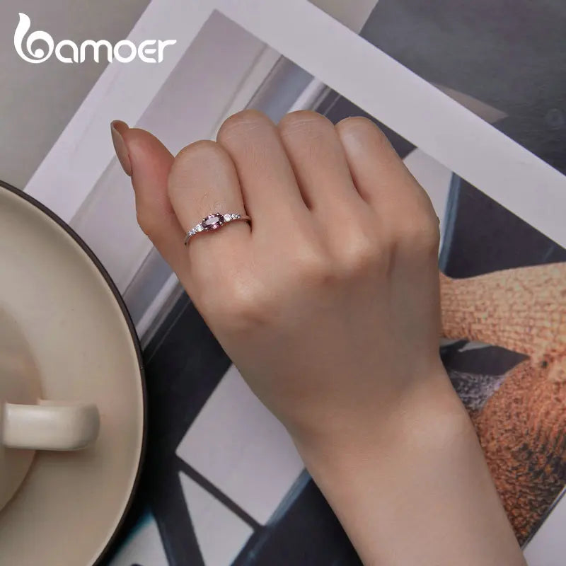 Simple Green Gemstone Ring - 925 Sterling Silver