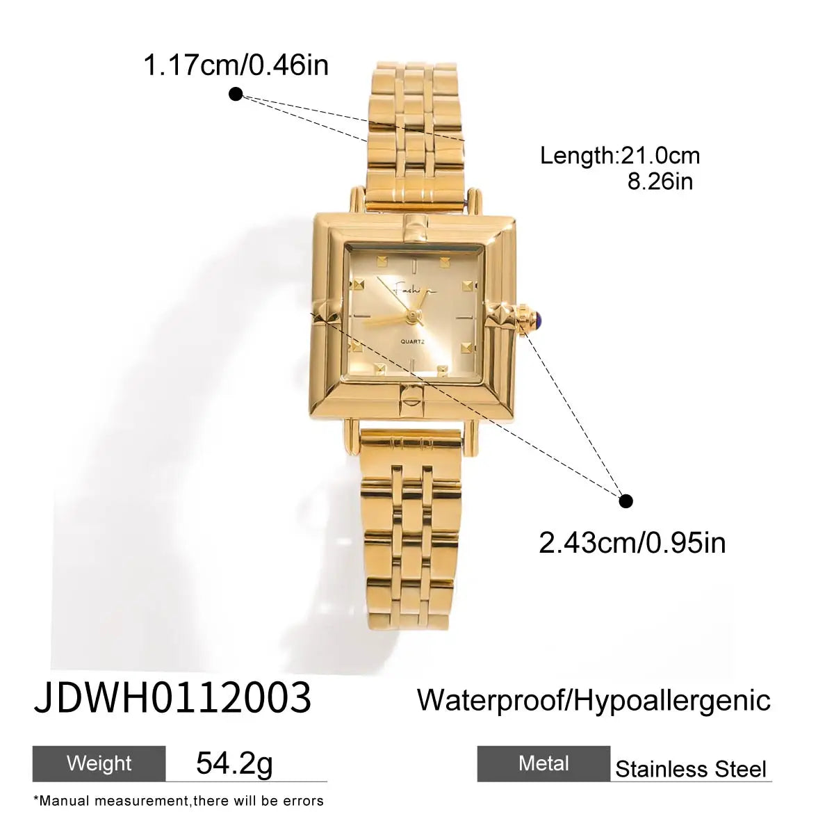 Feather Cuff Bracelet Watch - Stainless Steel Design