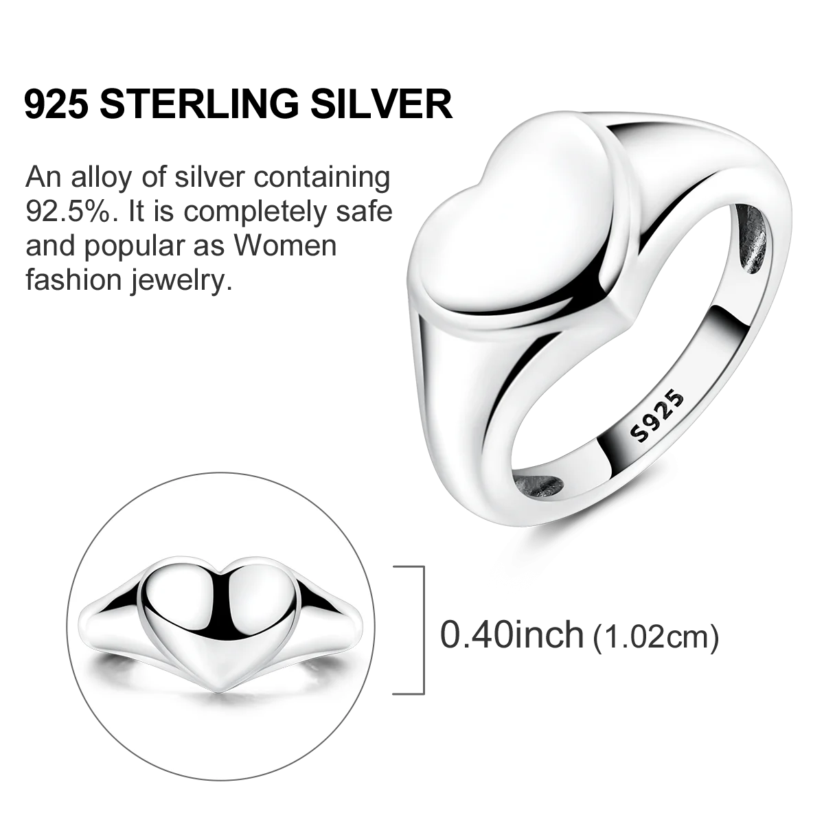 Star Moon 925 Sterling Silver Ring