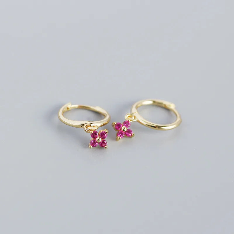 Sweet Floral Earrings - 925 Sterling Silver