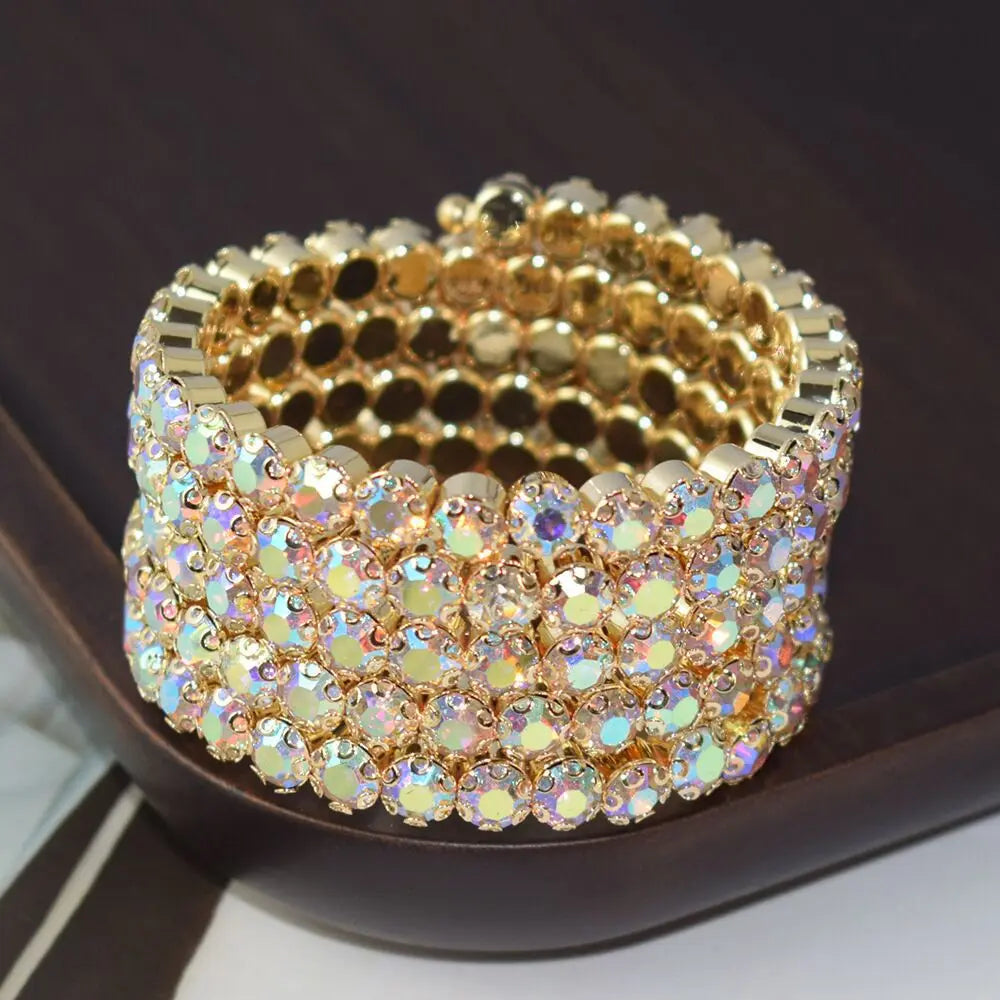 Crystal Cuff Bangle Bracelet - Fashion Design