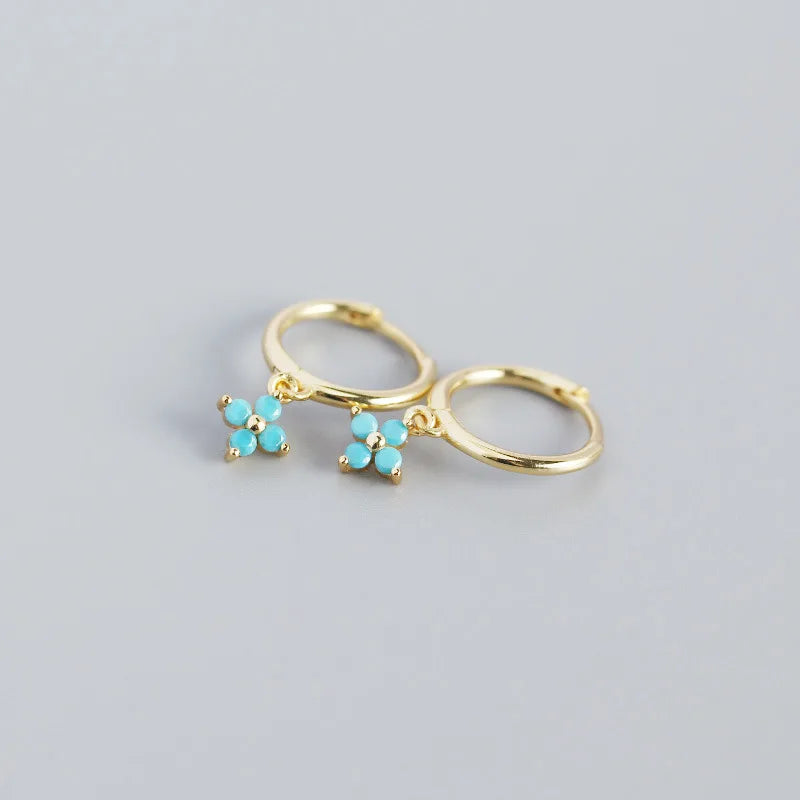 Sweet Floral Earrings - 925 Sterling Silver