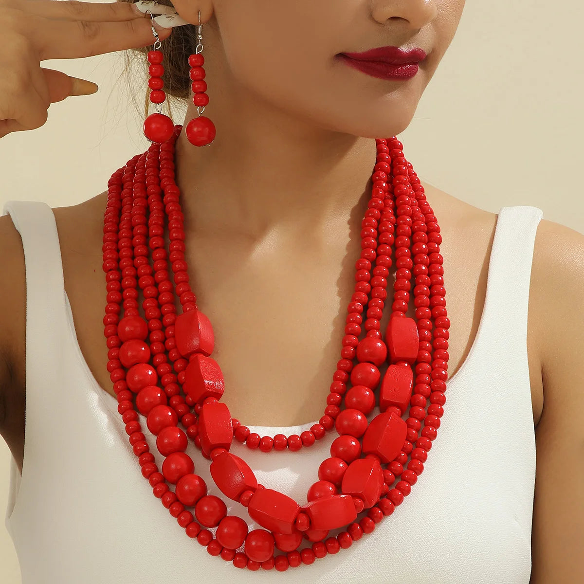 African Beads Jewelry Set