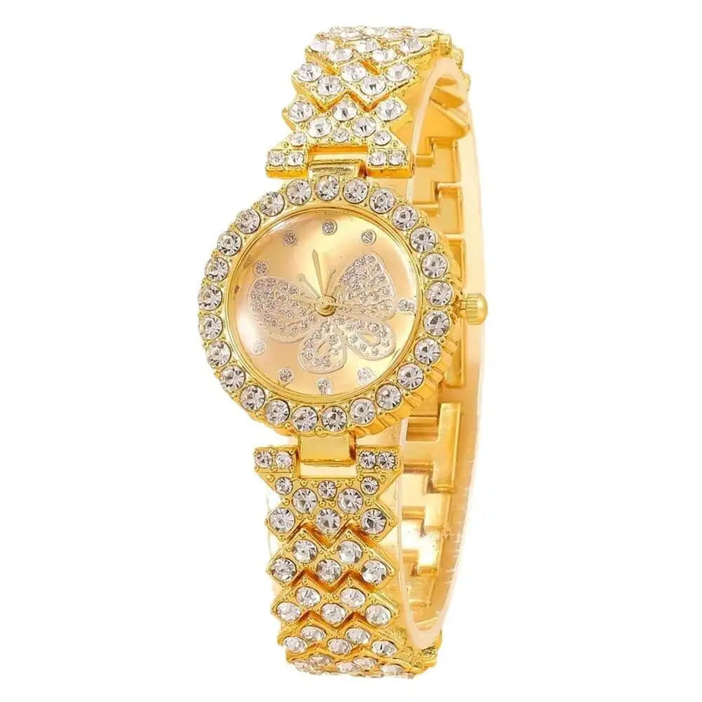 Butterfly Dial Alloy Watch for Women - Fashion Quartz