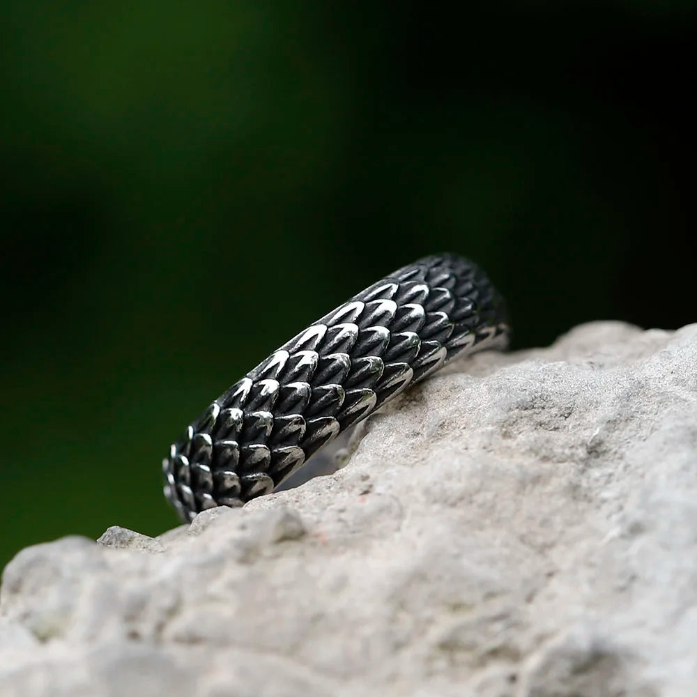 Black Dragon Ring - 316L Stainless Steel Punk Design
