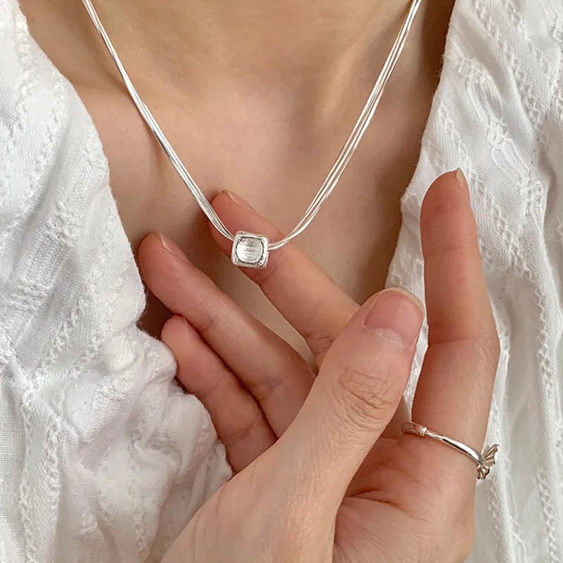 Natural Freshwater Pearl Sterling Silver Necklace - 925 Silver