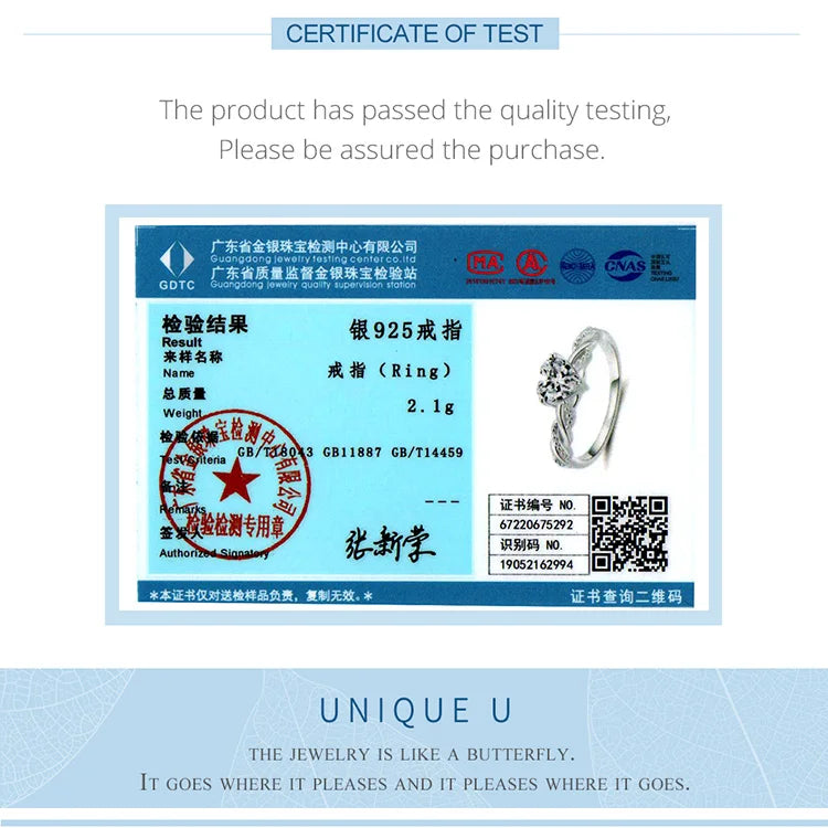 Zircon Heart Engagement Ring - 925 Sterling Silver