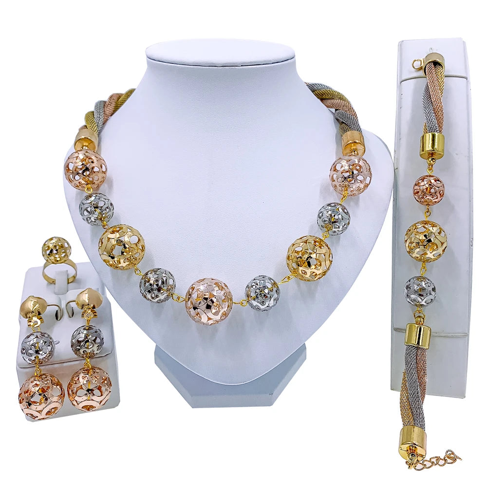 Beaded Jewelry Set with Butterfly Design