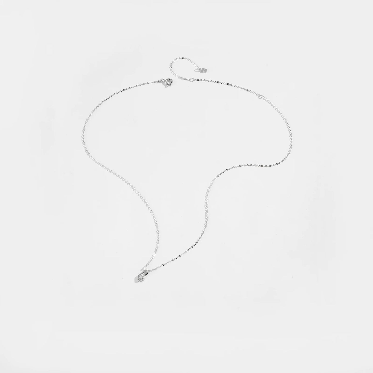 Sterling Silver Heart Padlock Pendant Necklace - 925 Silver