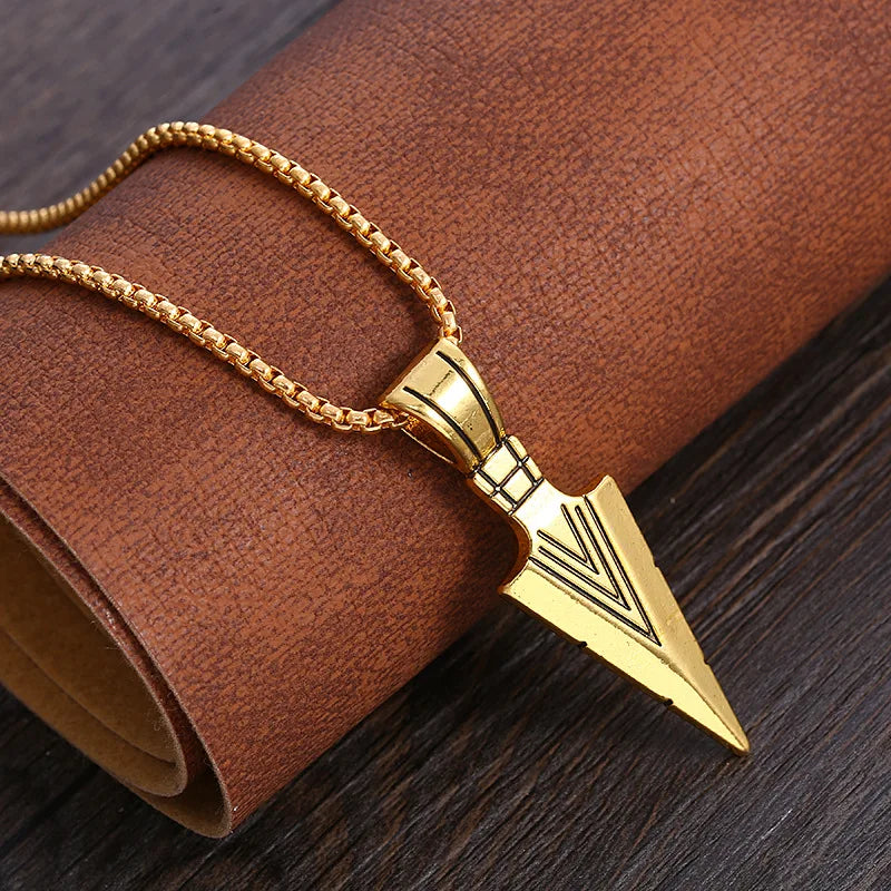 Retro Punk Arrow Pendant Necklace