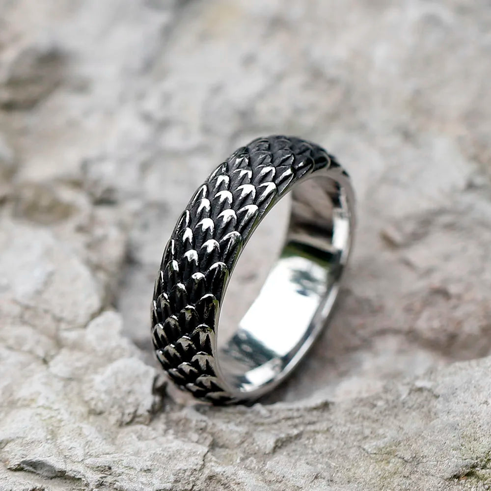 Black Dragon Ring - 316L Stainless Steel Punk Design