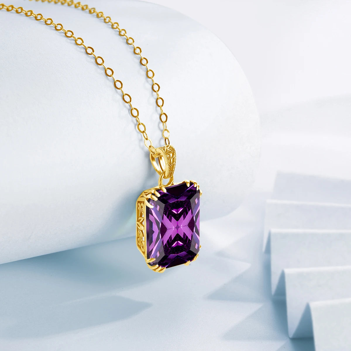 Gold Black Onyx Pendant Necklace - Fine Jewelry