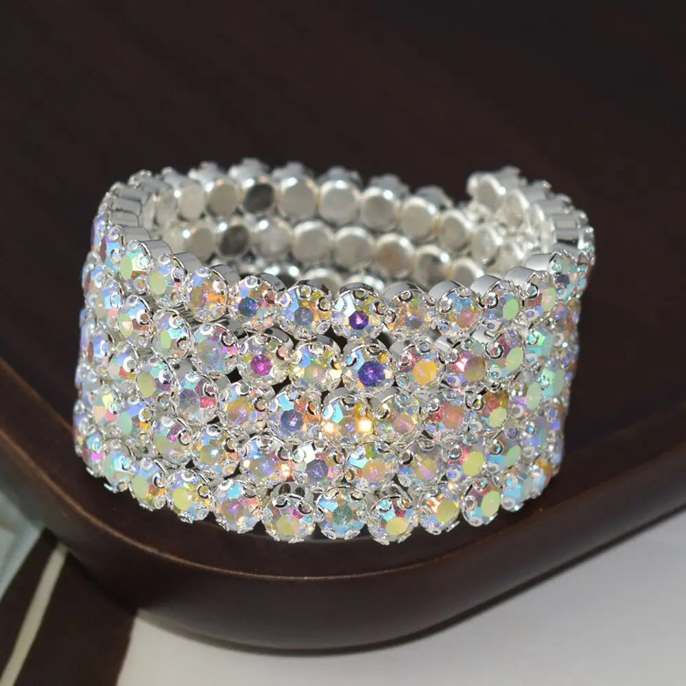 Crystal Cuff Bangle Bracelet - Fashion Design