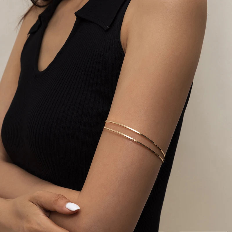 Adjustable Upper Arm Cuff Bangle - Punk Fashion Design