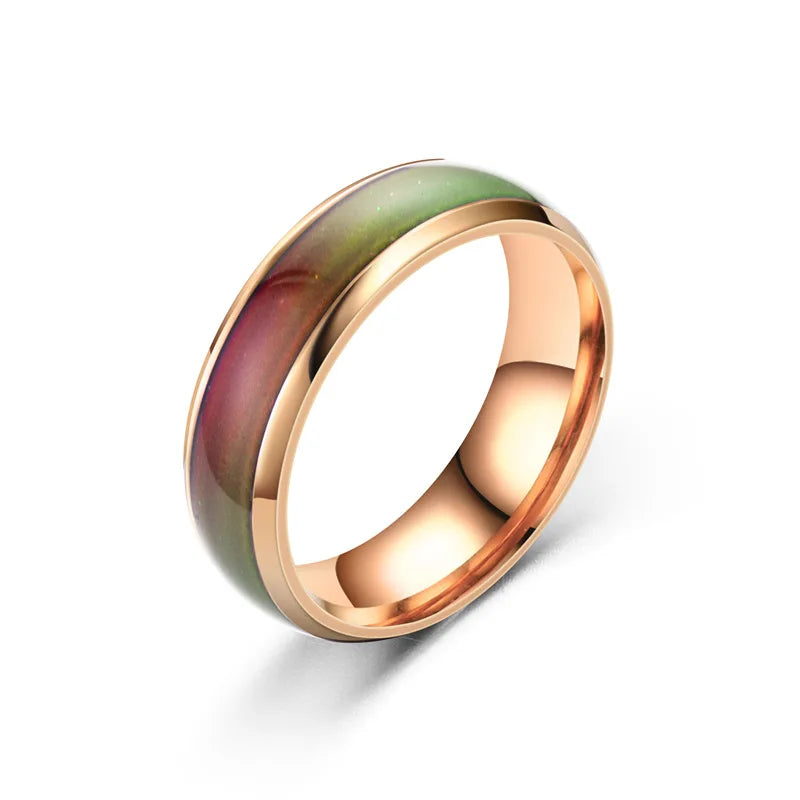 Color Changing Mood Ring - Stainless Steel Temperature Sensitive