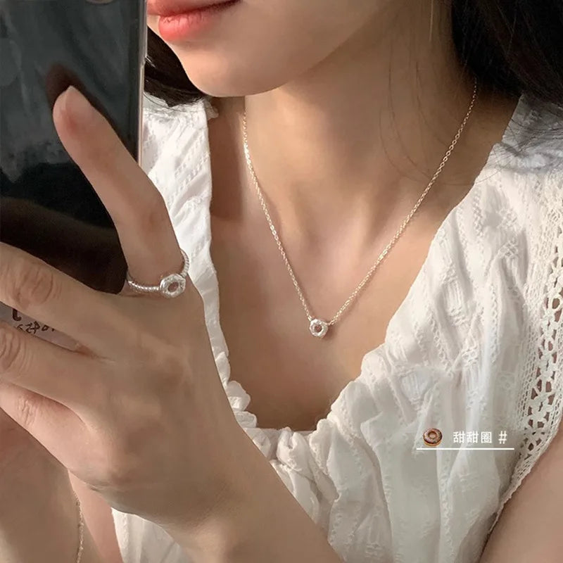 Natural Freshwater Pearl Sterling Silver Necklace - 925 Silver