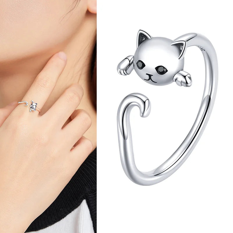 925 Sterling Silver Green Square Gemstone Open Ring