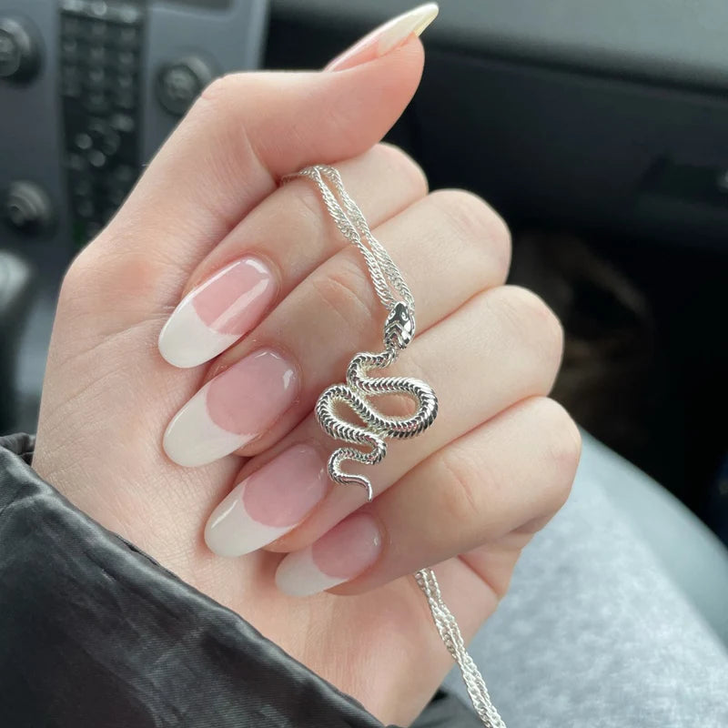 Snake Pendant Necklace - Statement Jewelry