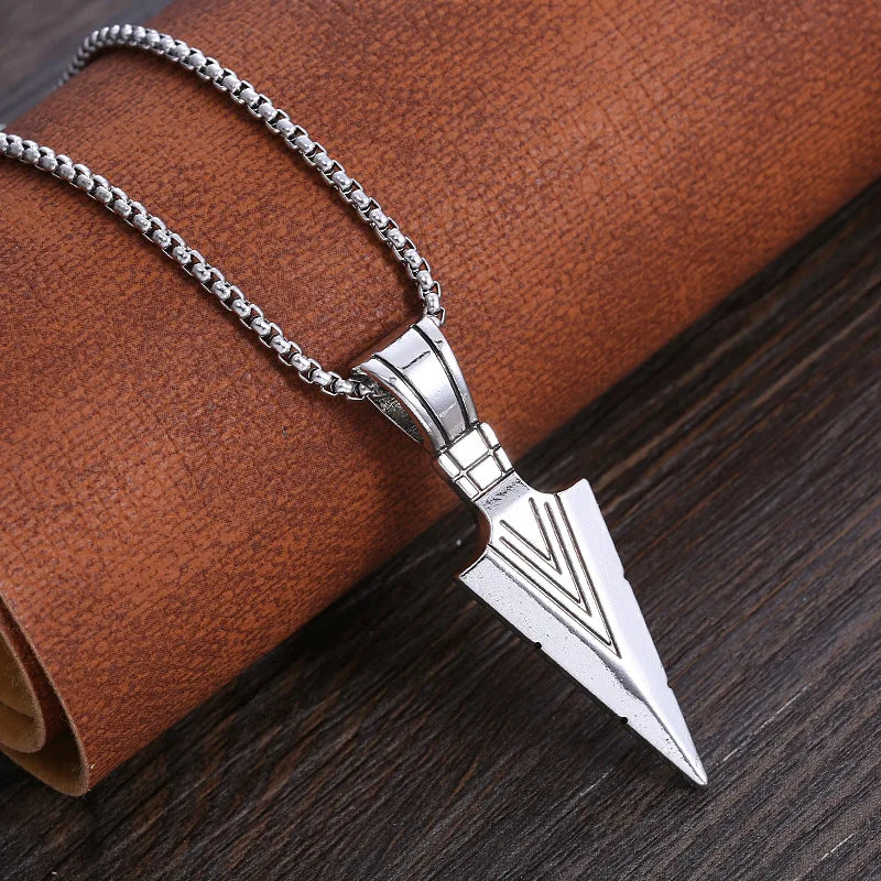 Retro Punk Arrow Pendant Necklace