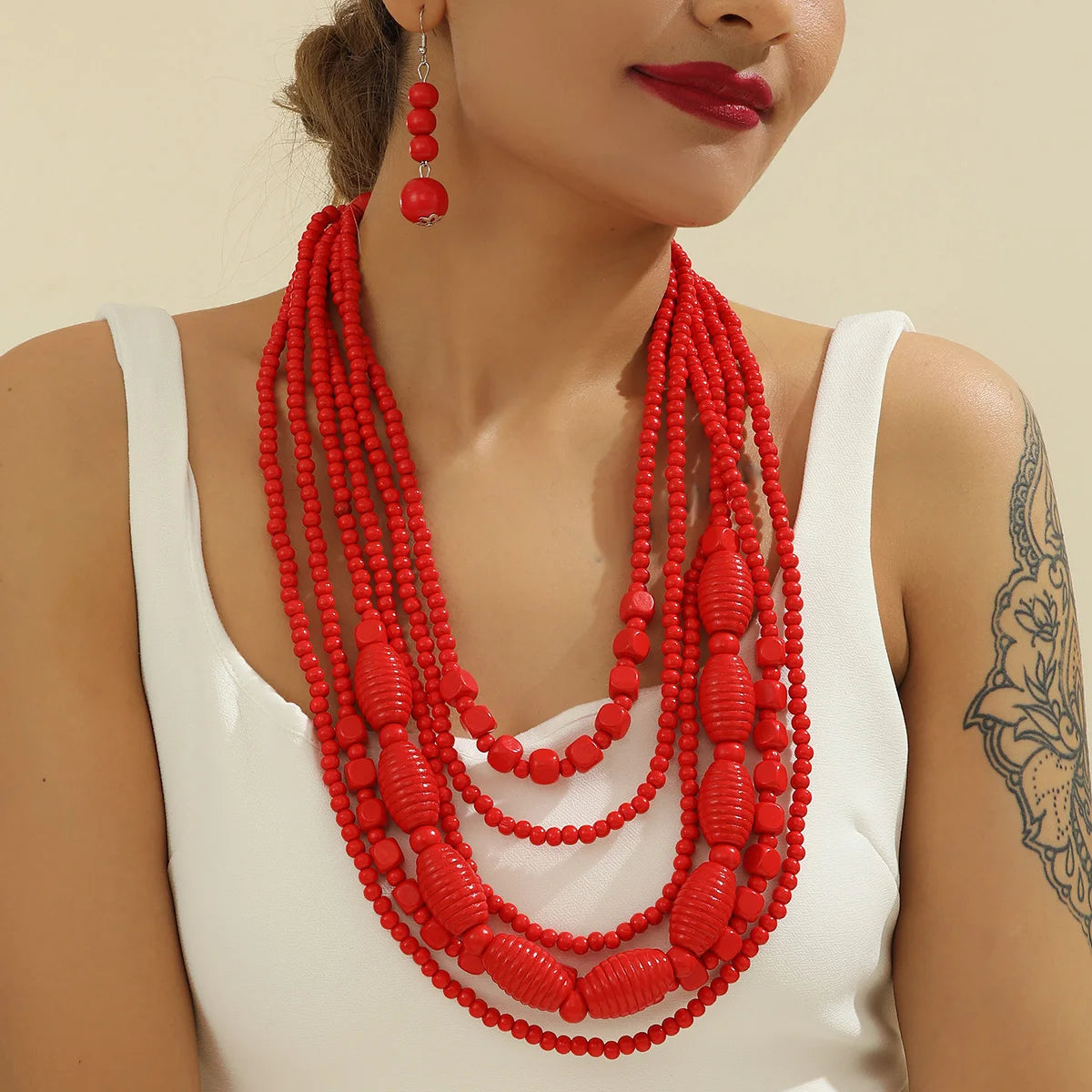 African Beads Jewelry Set