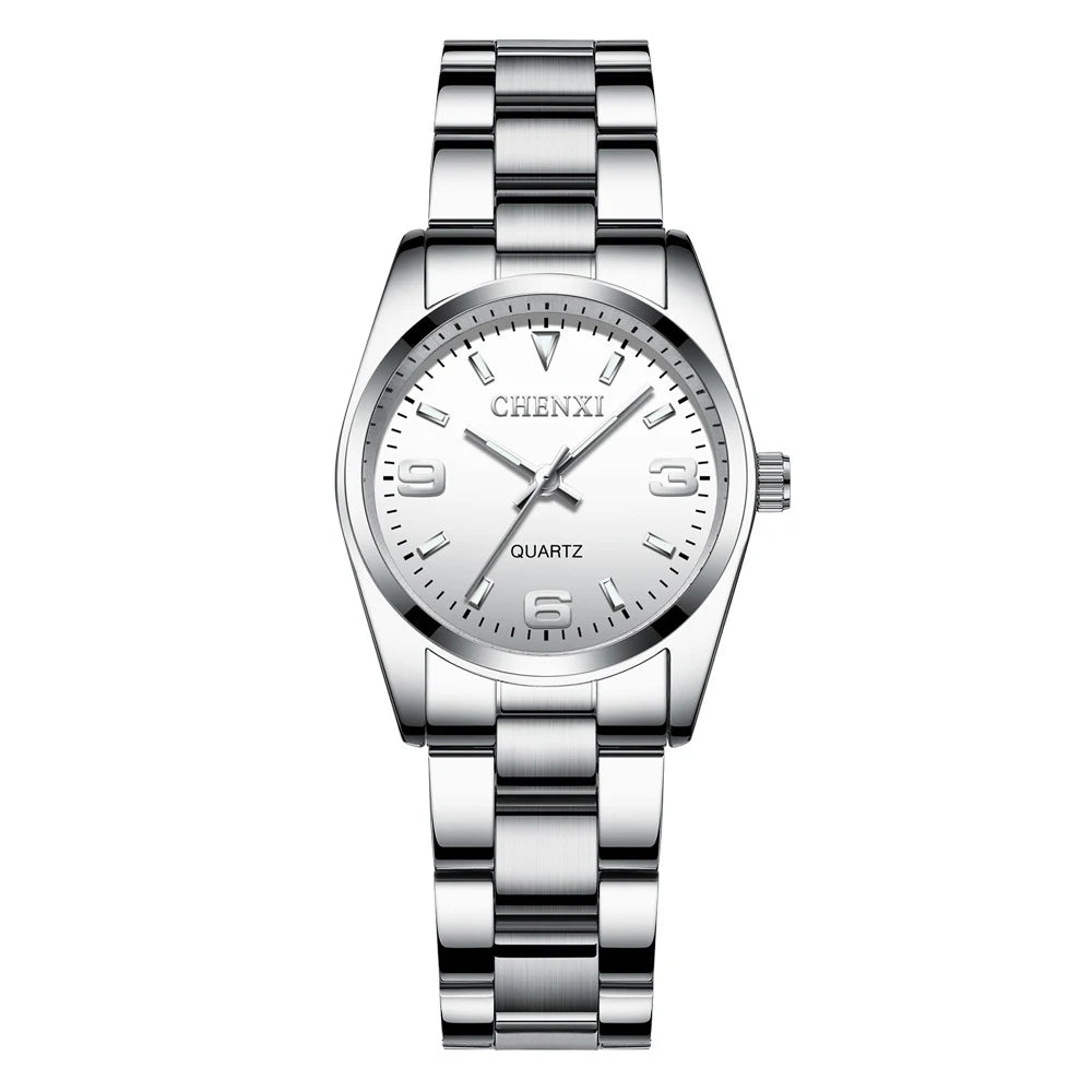 Waterproof Stainless Steel Watch for Women - Casual Quartz Wristwatch