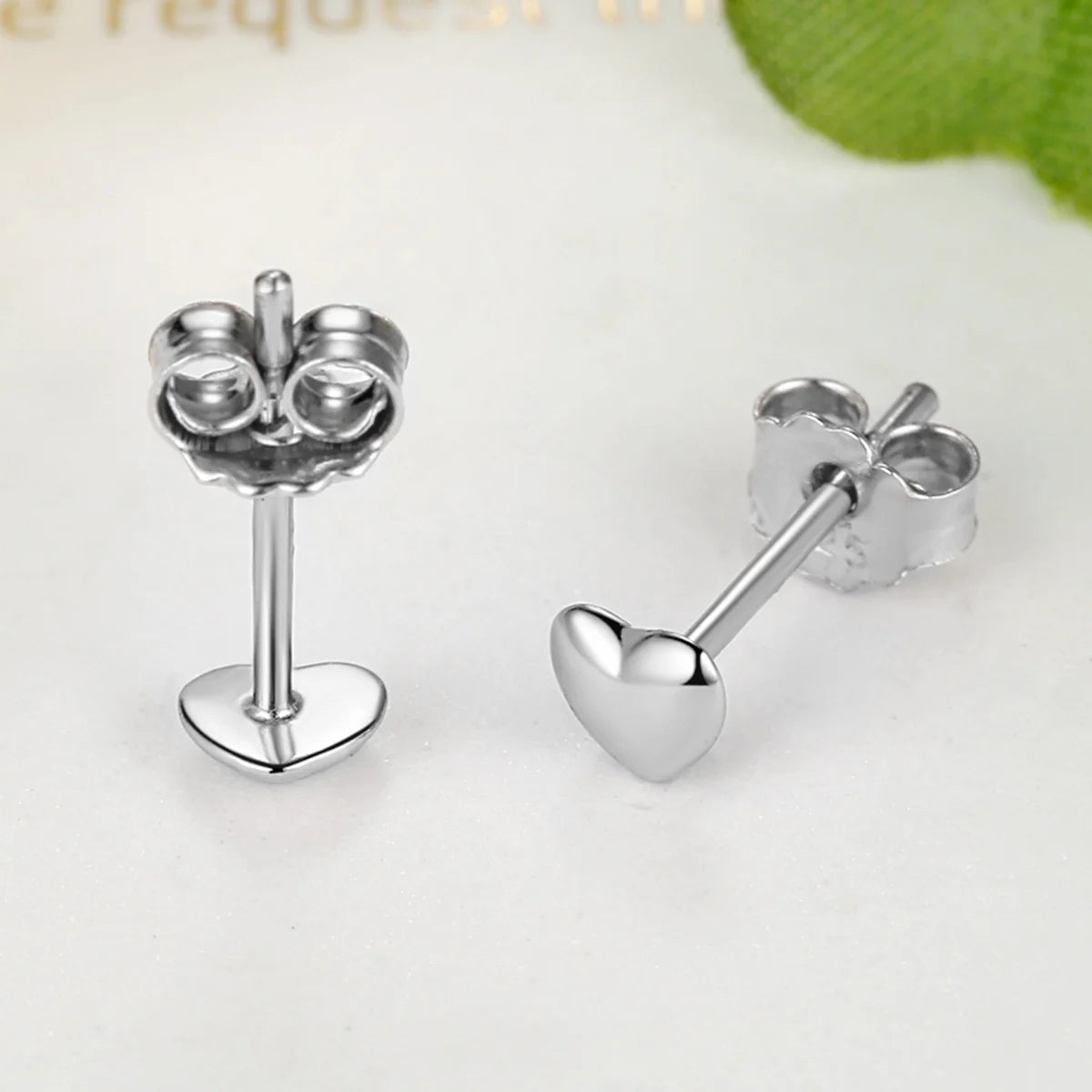Plain Hearts Stud Earrings - 925 Sterling Silver