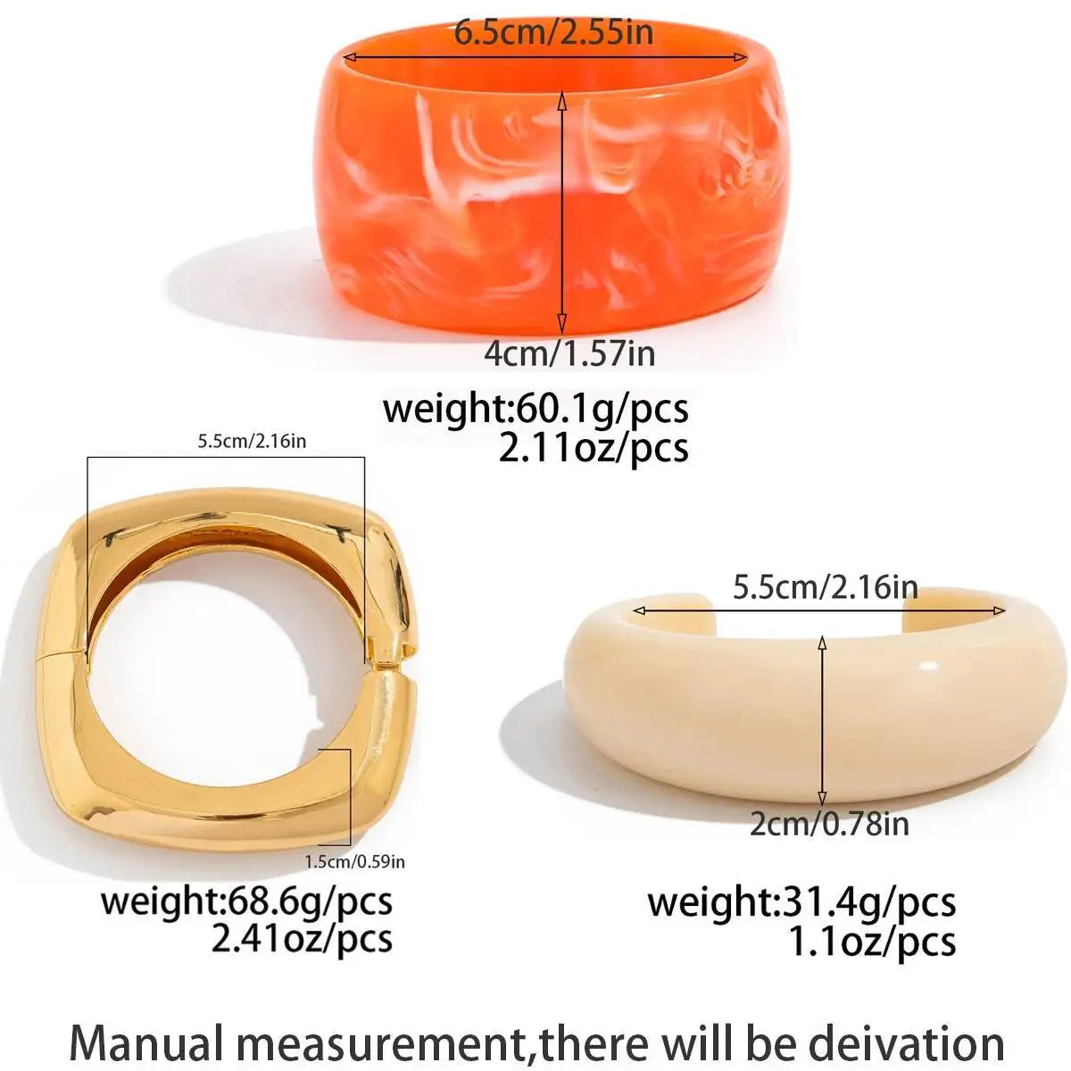 Bold Punk Geometric Metal Cuff Bracelet