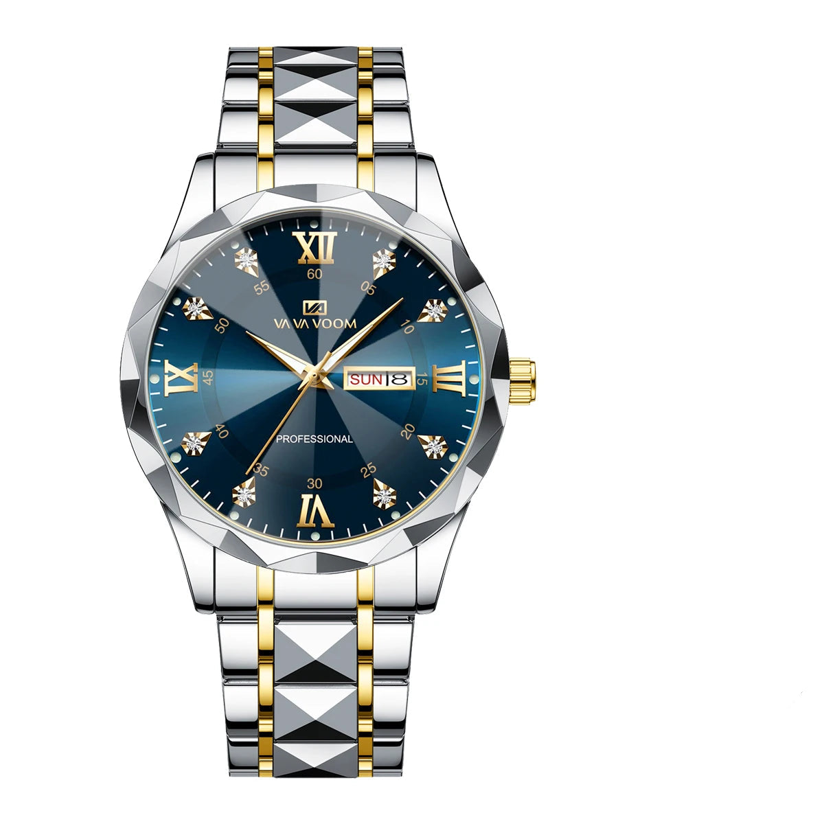 Luxury Rhinestone Business Watch - Stainless Steel Men's Quartz