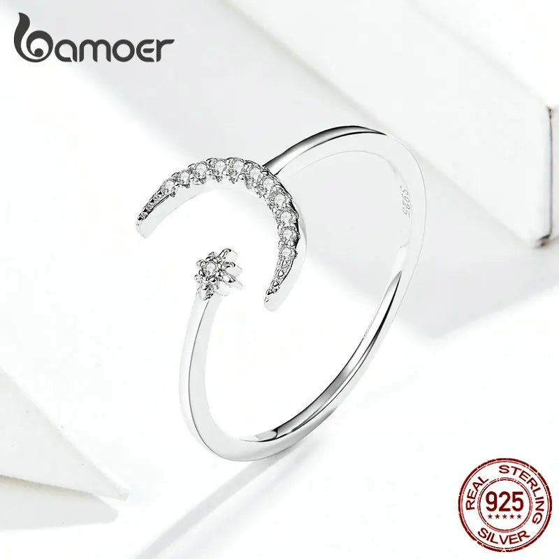 Sterling Silver Minimalist Open Adjustable Ring - 925 Silver
