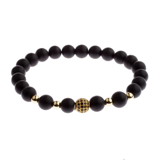 Trendy Lava Stone Imperial Crown Bracelet