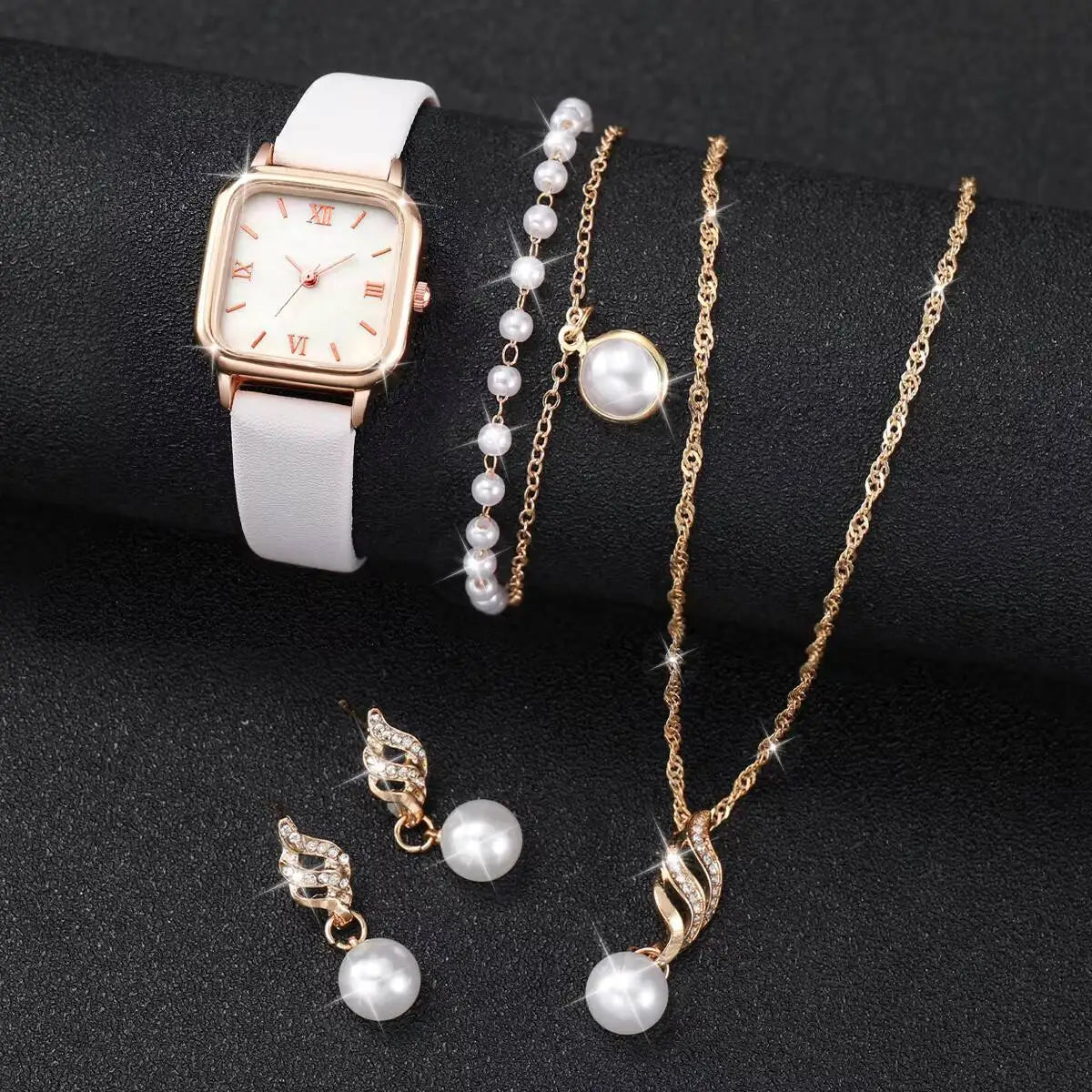 Rose Gold Leather Watch for Women - Fashion Quartz Wristwatch