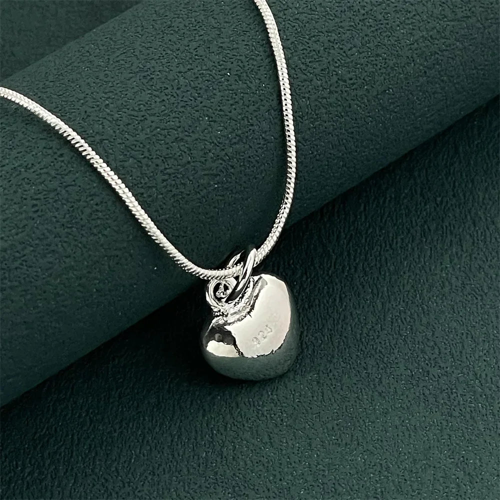Sterling Silver Heart Pendant Necklace - 925 Silver