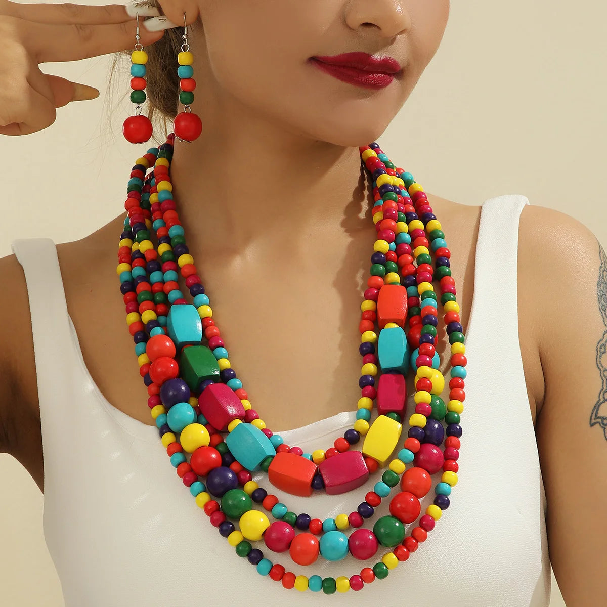 African Beads Jewelry Set