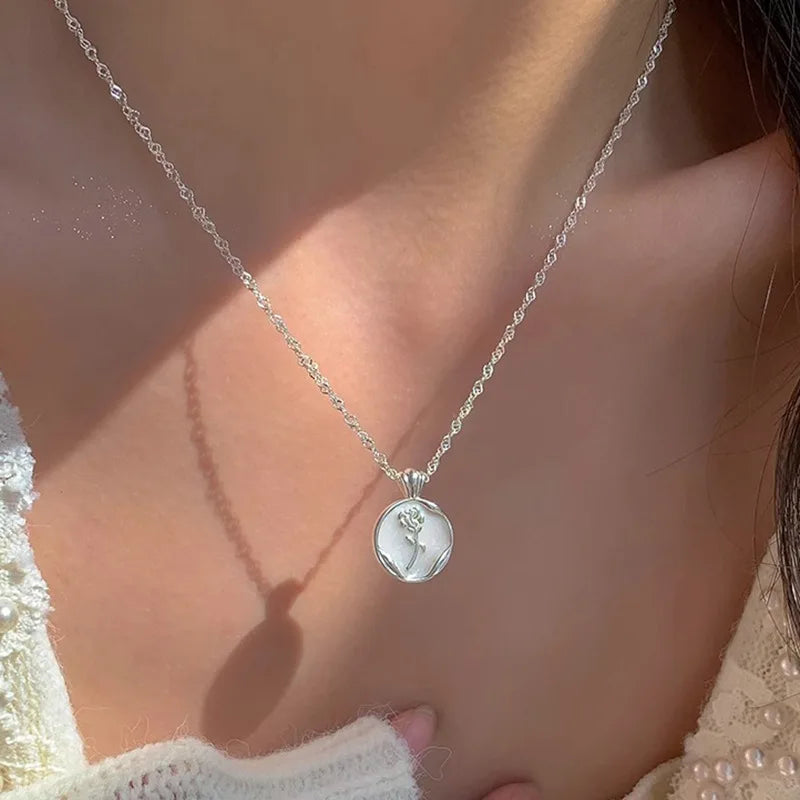 Natural Freshwater Pearl Sterling Silver Necklace - 925 Silver